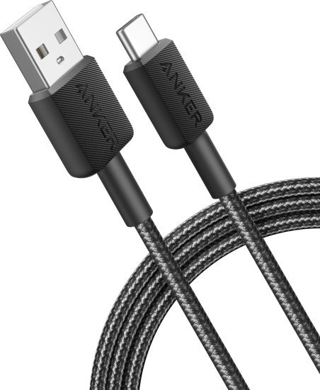כבל USB Type-A ל-USB Type-C מבית Anker - אורך 0.9 מטר - צבע שחור