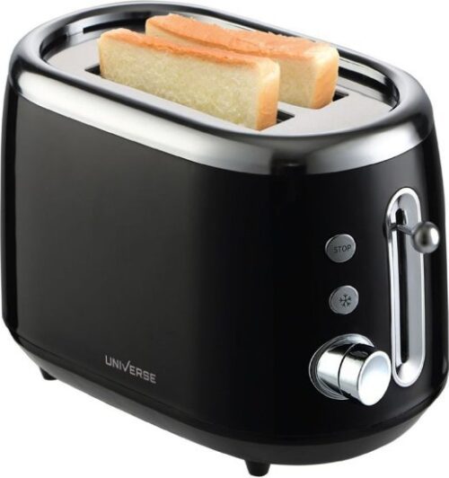 מצנם רטרו 2 פרוסות Universe Retro 2 slice NR-883 - צבע שחור