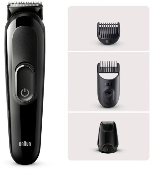 מכונת תספורת ועיצוב זקן 4 ב-1 Braun All-In-One Style Kit Series 3 Beard & Head SK3400