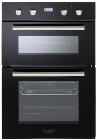 תנור בנוי דו תאי 59+39 ליטר 7 תוכניות Delonghi DBIS87EDN - זכוכית שחורה - תוצרת איטליה - שנה אחריות יבואן רשמי על ידי ניופאן