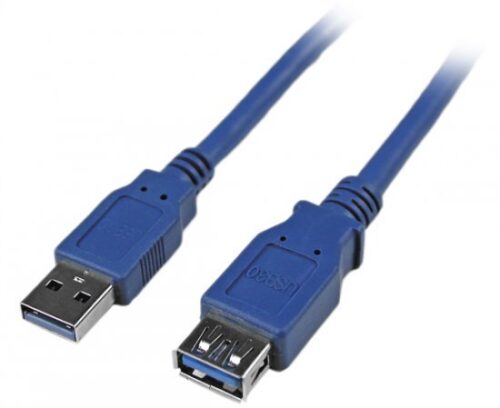 כבל מאריך USB 3.0 ל-USB 3.0 באורך 0.5 מטר