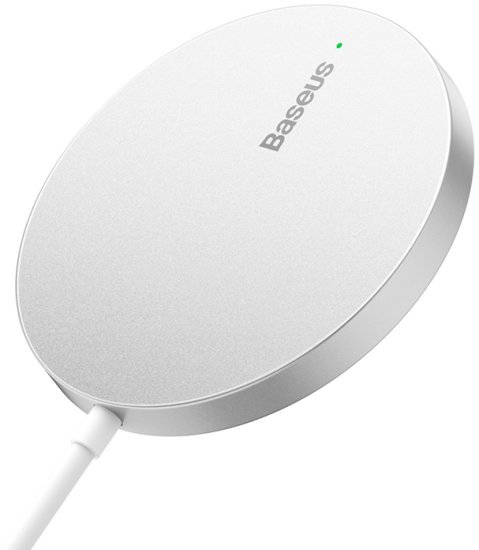 משטח מגנטי לטעינה אלחוטית 15W Baseus Simple Mini3 - צבע כסוף