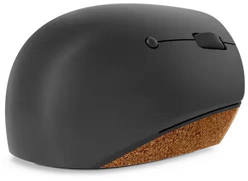 עכבר אלחוטי אנכי Lenovo Go Wireless Vertical Mouse - צבע Storm Gray עם Natural Cork