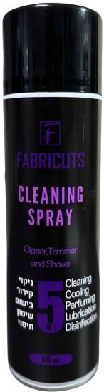 ספריי חיטוי 5 ב-1 למכונות תספורת/גילוח / טרימר מבית Fabricuts - נפח 500 מ''ל