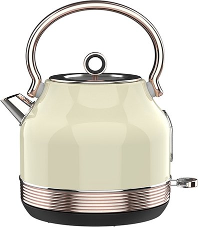 קומקום חשמלי SALVADOR וינטג' בנפח 1.7 ליטר Gold Line ATL-5800C - קרם