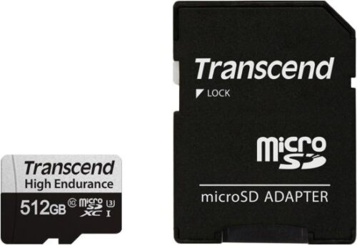 כרטיס זכרון Transcend USD350V Micro SDXC UHS-I U3 C-10 TS512GUSD350V - נפח 512GB - כולל מתאם ל-SD