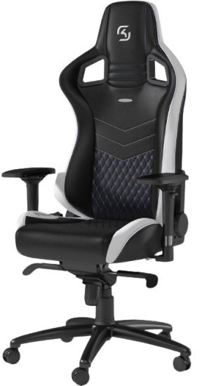 כיסא גיימינג סדרת Epic דגם SK Gaming מבית Noblechairs - מהדורה מיוחדת - צבע שחור / לבן