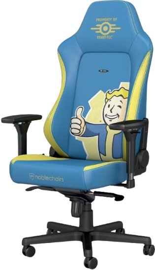 312716_b_1.jpg כיסא גיימינג סדרת Hero דגם Fallout Vault Tec מבית Noblechairs - מהדורה מיוחדת - צבע כחול / צהוב