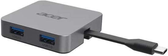 תחנת עגינה 4 ב-1 עם חיבור Acer USB Type-C - כסוף