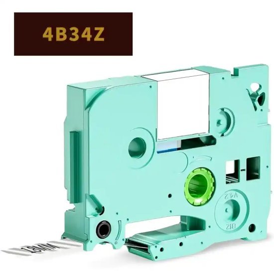 סרט מדבקה - צבע הדפסה זהב על שחור - ברוחב 18 מ''מ ואורך 8 מטר למדפסת D480BT מבית Aimo - דגם 4B34Z