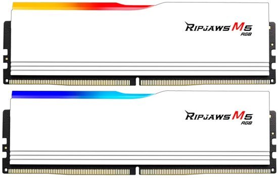 זיכרון למחשב G.Skill Ripjaws M5 RGB 2x16GB DDR5 6000Mhz CL30 - צבע לבן