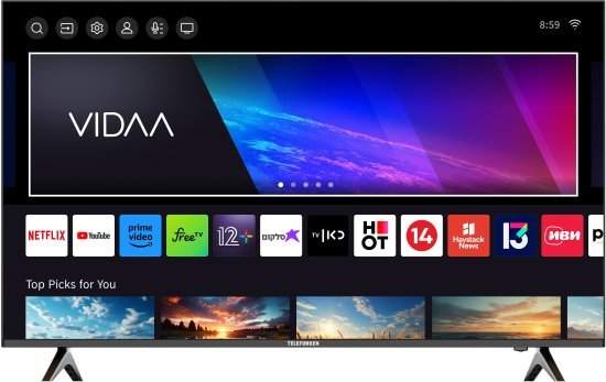 טלוויזיה חכמה Telefunken 43 Inch FHD QLED Vidaa TLEDDS-43