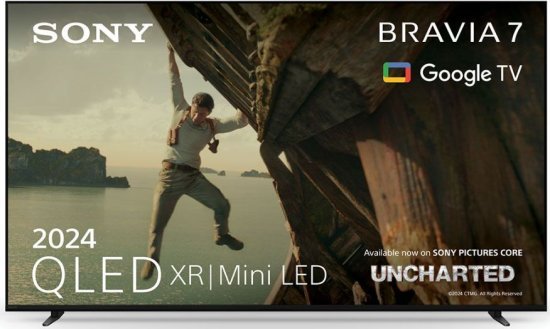 טלוויזיה חכמה Sony Bravia Series 7 QLED XR Mini LED 65'' Google TV 4K HDR K65XR70AEP - שנה אחריות יבואן רשמי על ידי ישפאר