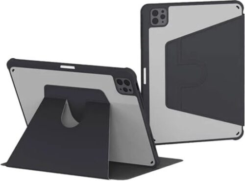 314554_b_1.jpg כיסוי מעמד Premium 360 TPU ל-Apple iPad Pro 13 Inch M4 - צבע שחור / שקוף