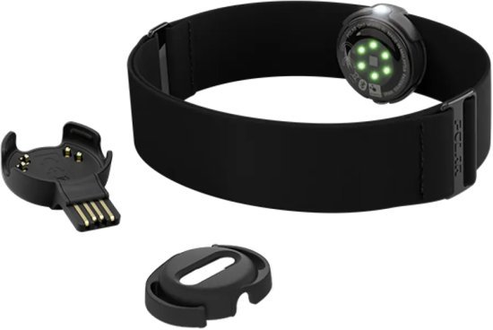 רצועת זרוע +Polar OH1 למדידת דופק כולל תמיכה ב-+ANT ו-Bluetooth - מידה M-XXL - צבע שחור