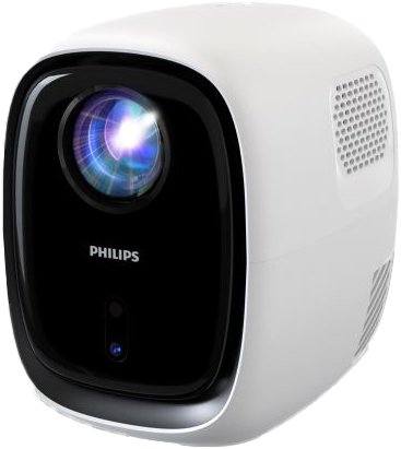 מקרן קולנוע ביתי עם חיווי LED דגם Philips NeoPix Smart 130 - עד 70 אינץ' ברזולוציית 720p - צבע לבן