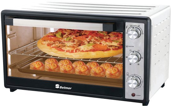 טוסטר אובן טורבו 60 ליטר Selmor SE-60 2100W - צבע לבן