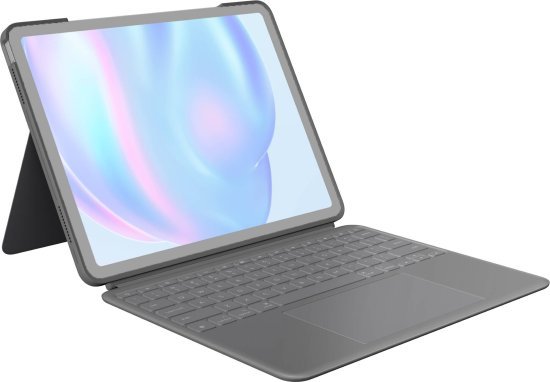 317325_b_1.jpg כיסוי מקלדת Logitech Combo Touch ל- Apple iPad Air 13-inch M2 / M3 - צבע Oxford Grey - שפה עברית ואנגלית