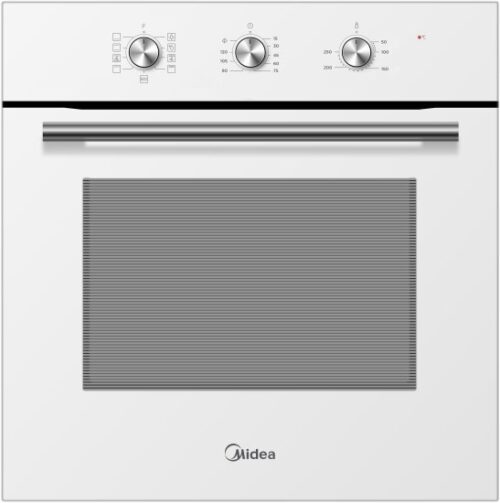 תנור אפיה בנוי מכני 70 ליטר 8 תכניות Midea 65DME30004W - זכוכית לבנה