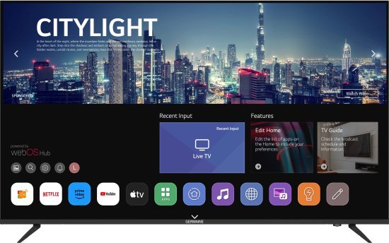 טלוויזיה חכמה 43 אינץ' Germaine 4K WebOS