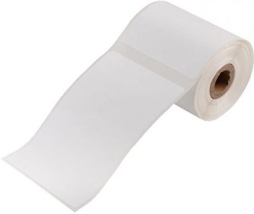 מציאון ועודפים -  מדבקv מלבנית למדפסת ניידת AimoM110/M120/M200/M220/AM-243/D520/D520BT / T200 Pro - גודל 50X80 מ''מ - 100 מדבקות בגליל - צבע לבן