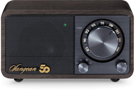 רדיו נייד SANGEAN WR-7 Anniversary Wooden Analog Radio With Bluetooth - צבע אגוז כהה