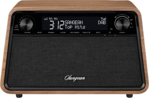 רדיו אנלוגי מעץ עם קישוריות SANGEAN WR-201D Bluetooth - צבע Vintage Walnut