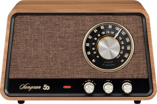 רדיו אנלוגי מעץ עם קישוריות SANGEAN WR-101 Bluetooth - צבע Vintage Walnut