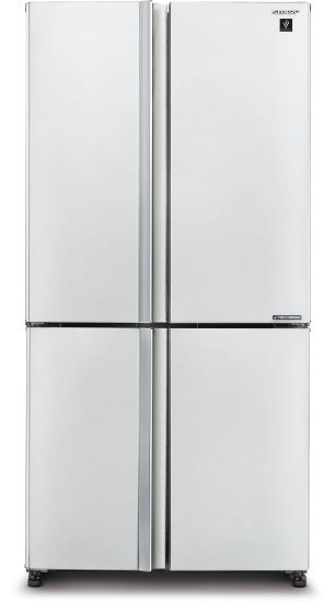 מקרר 4 דלתות מקפיא תחתון מדחס J-Tech אינוורטר 608 ליטר Sharp SJ-9160-WH - צבע לבן