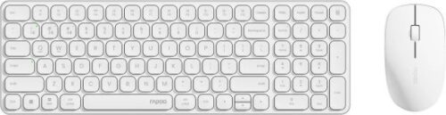 סט מקלדת ועכבר אלחוטיים Rapoo 9320MW E.H - צבע לבן - שפה עברית / אנגלית