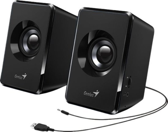 מערכת רמקולים למחשב 2.0 ערוצים דגם SP-U125 מבית Genius - צבע שחור