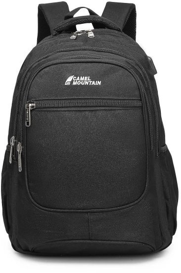 תיק גב למחשב נייד בגודל 16 אינץ’ דגם Everest מבית Camel Mountain - צבע שחור