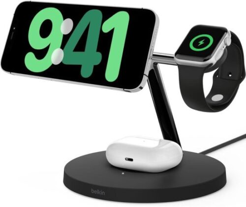 332007_b_1.jpg מעמד טעינה אלחוטי 3 ב-1 ל-iPhone, AirPods ו-Apple Watch עם תמיכה בטכנולוגיית Qi2 מבית Belkin - צבע שחור