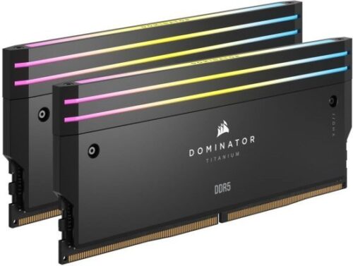זיכרון למחשב Corsair Dominator Titanium RGB 2x48GB DDR5 7000MHz CL40 - צבע שחור