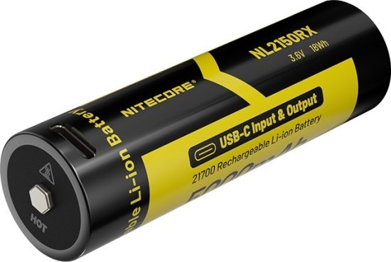 סוללת USB 21700 נטענת בנפח 5000mAh מבית Nitecore