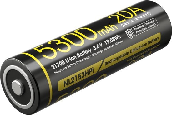 סוללת USB 21700 נטענת בנפח 5300mAh מבית Nitecore