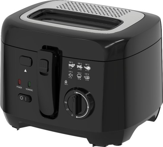 סיר טיגון חשמלי 2.5 ליטר Hemilton 1800W - צבע שחור