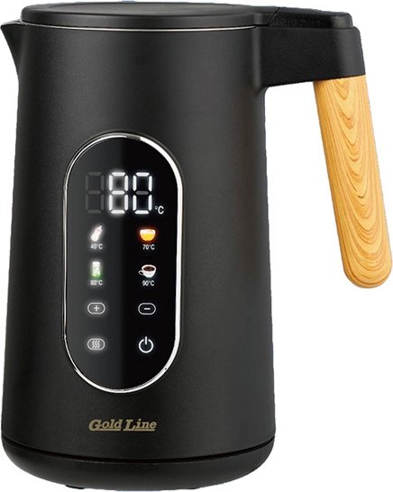 קומקום כפרי נשלף דיגיטלי 1.7 ליטר דגם ATL-770B מבית Gold Line - צבע שחור