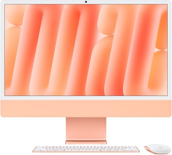 מחשב Apple iMac 24 Inch M4 Chip 10-Core CPU 10-Core GPU 1TB Storage 24GB RAM - דגם Z1K8000A0 - צבע כתום - Standard Glass
