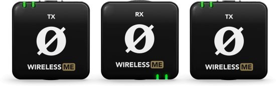 מערכת מיקרופון דש אלחוטי עם מקלט ו-2 משדרים RØDE WirelessME - צבע שחור