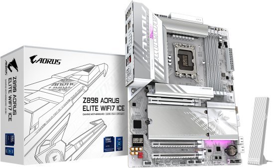 לוח אם GIGABYTE Z890 AORUS ELITE WIFI7 ICE LGA 1851 DDR5