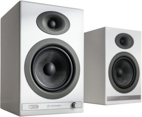 רמקולים מוגברים אלחוטיים Audioengine HD5 - צבע לבן מבריק