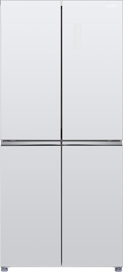 מקרר 4 דלתות מקפיא תחתון אינוורטר 470 ליטר Germaine No Frost GR-7700 - זכוכית לבנה