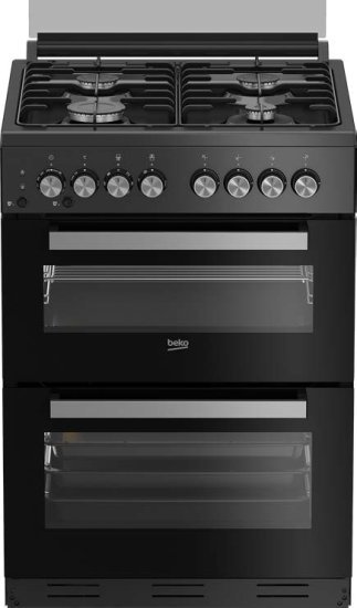 תנור משולב דו תאי 7 תוכניות 35+49 ליטר + 4 מבערים כולל מצב שבת Beko KFDM62120DBDSL - צבע שחור