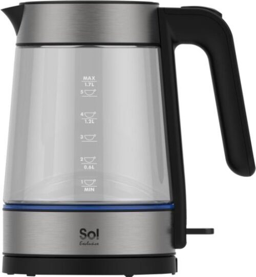 קומקום זכוכית חשמלי 1.7 ליטר Sol Exclucive Strix SL-7913 2200W - שקוף