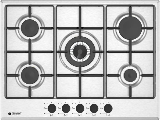 כיריים גז 5 להבות בישול 70 ס''מ Germaine GER-HOB-5-ZONE-IX - נירוסטה