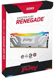 זכרון למחשב Kingston FURY Renegade RGB White 24GB DDR5 CUDIMM 8400MT / s CL40 - צבע לבן