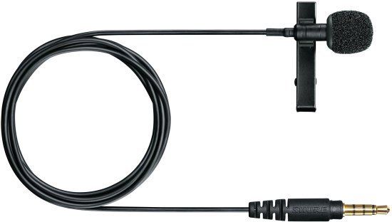 מיקרופון דש לסמארטפון וטאבלט Lavalier MVL מבית Shure