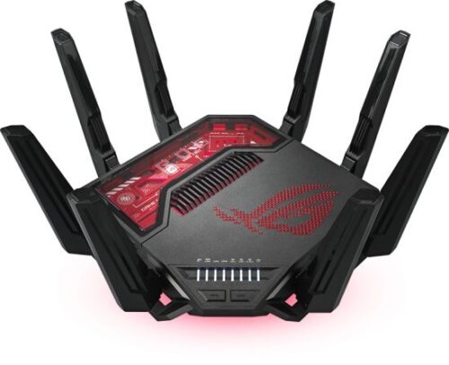 ראוטר גיימינג Asus ROG Rapture GT-BE19000 802.11be Tri-Band WiFi 7 - צבע שחור