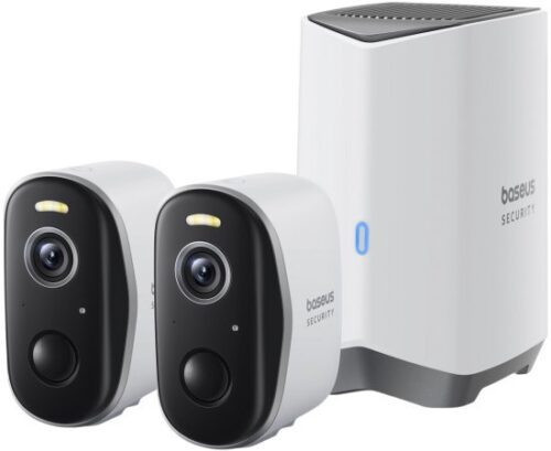 351234_b_1.jpg זוג מצלמות חוץ אלחוטיות דגם +Security N1 ברזולוציית 2K מבית Baseus - בעלת סוללה נטענת